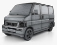 Honda Vamos HM2 2014 3D 모델  wire render