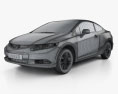 Honda Civic coupe 2015 3d model wire render