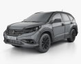 Honda CR-V EU 2015 Modèle 3d wire render