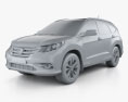 Honda CR-V EU 2015 3D-Modell clay render
