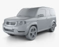 Honda Element EX 2010 3D 모델  clay render
