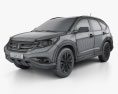 Honda CR-V US HQインテリアと 2015 3Dモデル wire render
