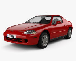 3D model of Honda Civic del Sol 1998