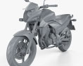 Honda CB300R 2014 3D-Modell clay render