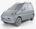 Honda Life 1998 3d model clay render