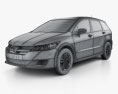 Honda Stream 2014 3D模型 wire render