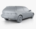 Honda Civic 掀背车 1991 3D模型