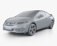 Honda Civic coupe Si 2017 3d model clay render