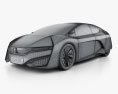 Honda FCEV 2017 3D 모델  wire render