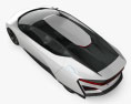 Honda FCEV 2017 3D模型 顶视图