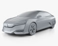 Honda FCV 2018 3D-Modell clay render