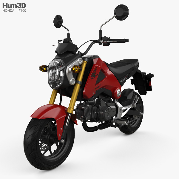 Honda Grom 125 2014 3D模型