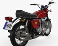 Honda CB 750 Four 1969 3D-Modell Rückansicht