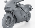 Honda NR 1992 3D модель clay render