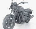 Honda CB 1100 2010 3D-Modell clay render
