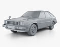 Honda Quint 1980 3D-Modell clay render