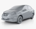 Honda Brio Amaze 2015 3D-Modell clay render