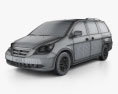 Honda Odyssey (US) 2007 3D модель wire render