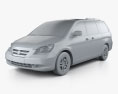 Honda Odyssey (US) 2007 3D 모델  clay render