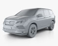 Honda Pilot LX 2019 3D-Modell clay render