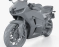 Honda CBR600RR 2015 3d model clay render
