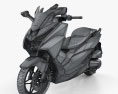 Honda Forza 125 2015 3D-Modell wire render