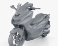 Honda Forza 125 2015 Modello 3D clay render