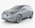 Honda HR-V EX-L HQインテリアと 2018 3Dモデル clay render