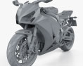 Honda CBR1000RR Fireblade 2016 3D模型 clay render