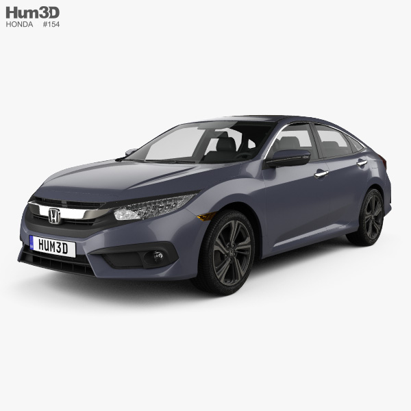 Honda Civic sedan Touring 2019 3D model