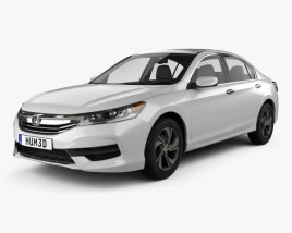Honda Accord LX avec Intérieur 2019 Modèle 3D