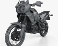 Honda XRV750 Africa Twin 1993 3D-Modell wire render