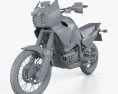 Honda XRV750 Africa Twin 1993 3D模型 clay render