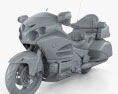 Honda GL1800 Gold Wing 2015 3Dモデル clay render