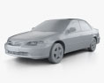 Honda Accord EX (US) 2002 3D 모델  clay render