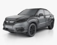 Honda Avancier HQインテリアと 2019 3Dモデル wire render