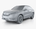 Honda Avancier HQインテリアと 2019 3Dモデル clay render