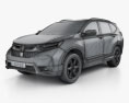 Honda CR-V Touring mit Innenraum 2017 3D-Modell wire render