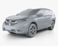 Honda CR-V Touring HQインテリアと 2017 3Dモデル clay render