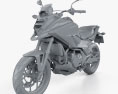 Honda NC750X 2016 3D-Modell clay render