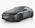 Honda Civic Si coupe 2019 3d model wire render