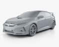 Honda Civic Type R 프로토타입 5도어 해치백 2019 3D 모델  clay render
