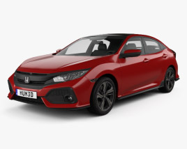3D model of Honda Civic Sport hatchback 2019