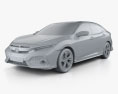 Honda Civic Sport Хетчбек 2019 3D модель clay render