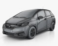 Honda Fit LX 2020 3D-Modell wire render