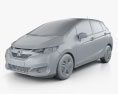 Honda Fit LX 2020 3D-Modell clay render