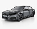 Honda Accord Touring US-spec 세단 2021 3D 모델  wire render