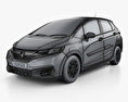 Honda Fit гібрид Cross Style JP-spec 2018 3D модель wire render