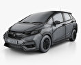 Honda Fit ハイブリッ S JP-spec 2018 3Dモデル wire render
