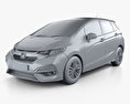 Honda Fit ibrido S JP-spec 2018 Modello 3D clay render